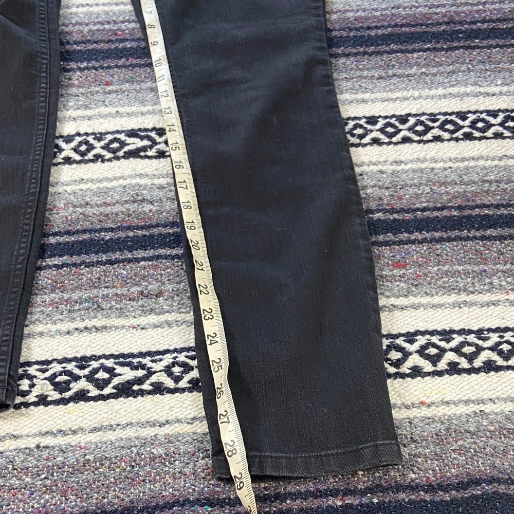 Chico's Sz 0 Platinum Denim Black Skinny Jegging Stretch Jeans Regular Rise - Picture 5 of 10
